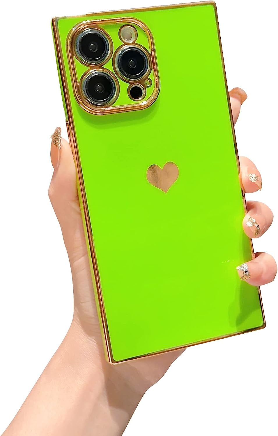 Square iPhone 14 Pro Case, Cute Cases Full Camera Protection, Reinforced Corners TPU Cushion