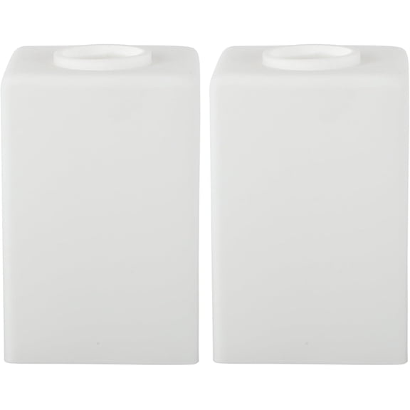 Square lampshade 2-pack white frosted glass lampshade suitable for walls, desktops, floor lamps 27 lamp holder, size 3.9x5.6 inches, lampshade lighting replacement home decoration