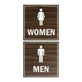 thumbnail image 1 of Square men women sign set (Walnut) - Large, 1 of 1