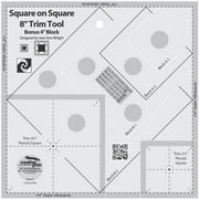Creative Grids Square on Square Trim Tool 4in or 8in Finished Blocks Quilt Ruler