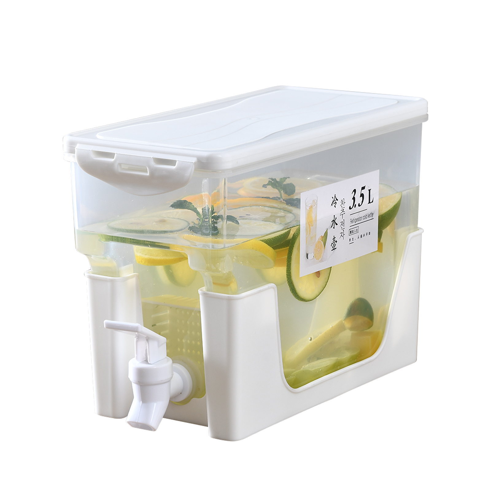 (Square porcelain white short model 2) 3.5L cold water kettle with