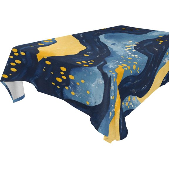 Square printed tablecloth: home tablecloths, washable and durable, multiple sizes and colors available, a must have for restaurant decor. Blue River Pattern