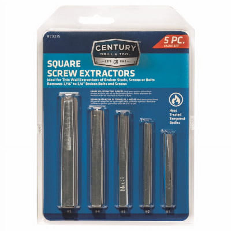 Square screw extractors are used when a screw or bolt has broken off w
