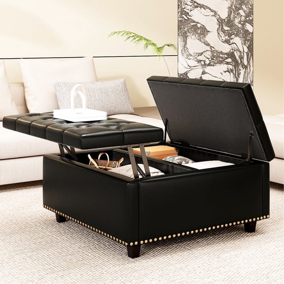 Square storage bench made of solid wood for cloakrooms with a 350 - lb weight capacity