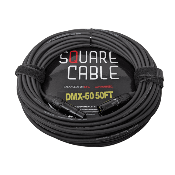 SquareCable DMX-50 | 50ft DMX Cable (3-Pin)