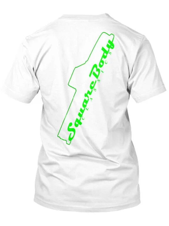 Squarebody Classics Round 2 Neon Green Square Body T-Shirt Made in USA S-5XL