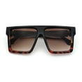 thumbnail image 1 of Squared Mobster Mafia Oversize Rectangular Sunglasses Black Tortoise - Brown, 1 of 8