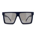 thumbnail image 1 of Squared Mobster Mafia Oversize Rectangular Sunglasses Navy Black, 1 of 4