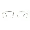 thumbnail image 1 of Squared Rectangle Dad Style Metal Rim Eye Glasses Silver, 1 of 4