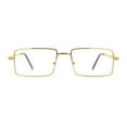 thumbnail image 1 of Squared Rectangle Dad Style Metal Rim Eye Glasses Yellow Gold, 1 of 4