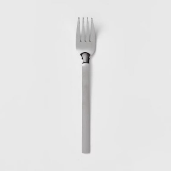 Squared Straight Fork - Stainless Steel Silverware, Reusable Flatware, Dishwasher-Safe, 7.87"