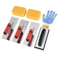thumbnail image 1 of Squared Trowel 3pcs Set, with Rubber Grout Float,Grout Sponges and Work Gloves,Ideal for Cement, Concrete, Masonry Tile, 1 of 7
