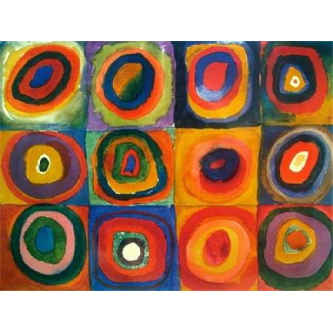 Vibrant Concentric Circles Art Print on Heavy Stock Paper, 11" x 14"