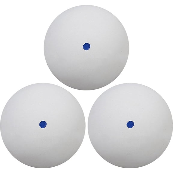 Squash Balls, 3PCS Professional Rubber Squash Ball for Squash Racket Single Red Blue Yellow Dot Fast Speed Ball for Beginner