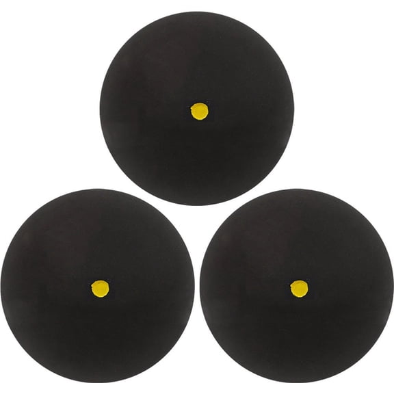 Squash Balls, 3PCS Professional Rubber Squash Ball for Squash Racket Single Red Blue Yellow Dot Fast Speed Ball for Beginner