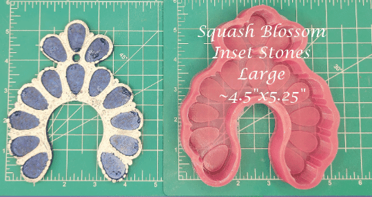 Squash Blossom - Large, Inset Stones - Silicone Freshie Mold