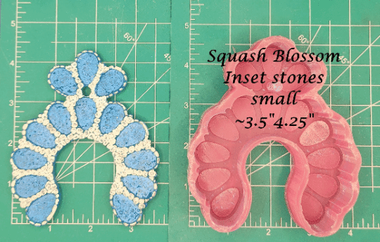 Squash Blossom - Small, inset Stones - Silicone Freshie Mold
