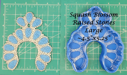 Squash Blossom - large, raised stones - Silicone Freshie Mold