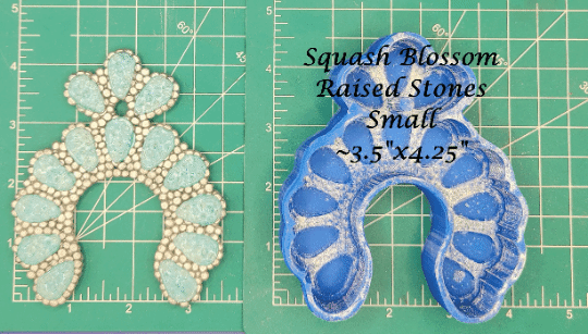 Squash Blossom - small, raised stones - Silicone Freshie Mold