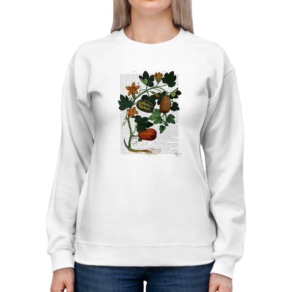 Squash Vine Sweatshirt Women -Fab Funky Designs, Female Large