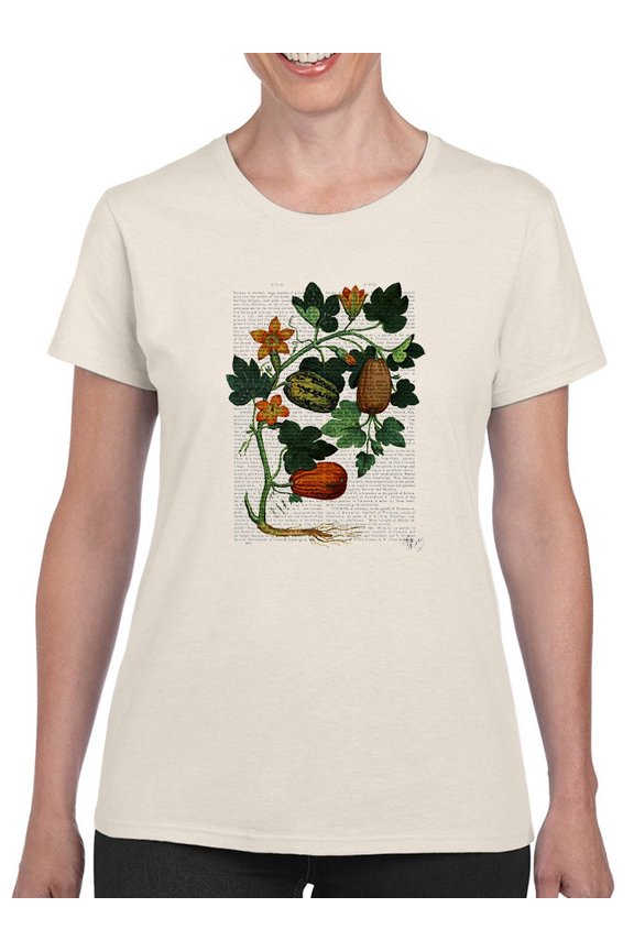 Squash Vine T-Shirt Women -Fab Funky Designs, Female XX-Large