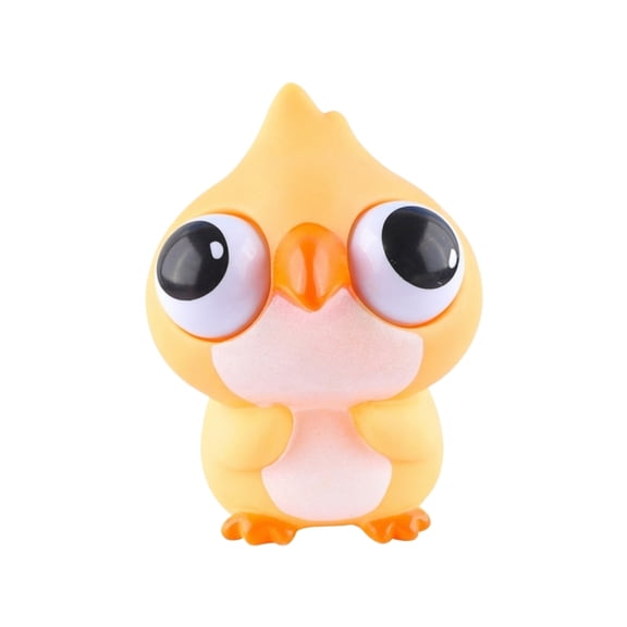 Squashable Parrot Squishy Pop Out Eyes Slow Rising Squishy Wide Eye Bird Stress Ball,Soft Squeeze Fidget Animal Anxiety Relief Calming Gag for Adult Office DeskAs Shown