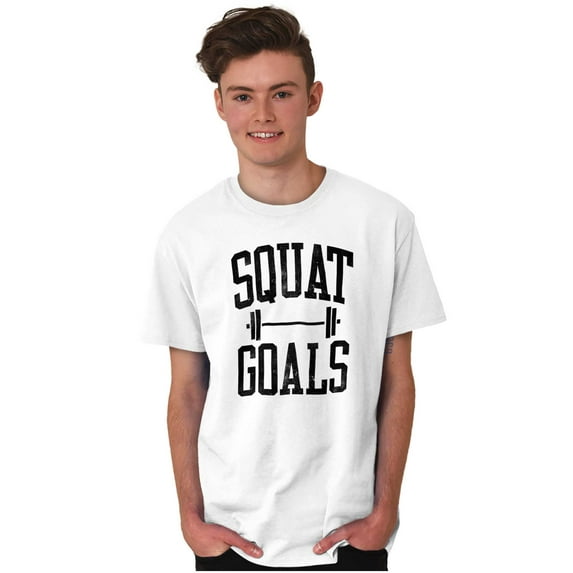 Squat Goals Workout Motivation Men's Graphic T Shirt Tees Brisco Brands S