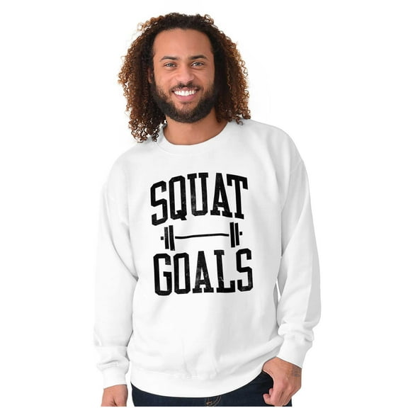 Squat Goals Workout Motivation Unisex Plus Fleece Graphic Sweatshirt Brisco Brands 2X