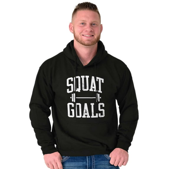 Squat Goals Workout Motivation Unisex Plus Fleece Graphic Hoodie Brisco Brands 2X