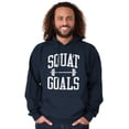 thumbnail image 1 of Squat Goals Workout Motivation Unisex Plus Fleece Graphic Hoodie Brisco Brands 3X, 1 of 4