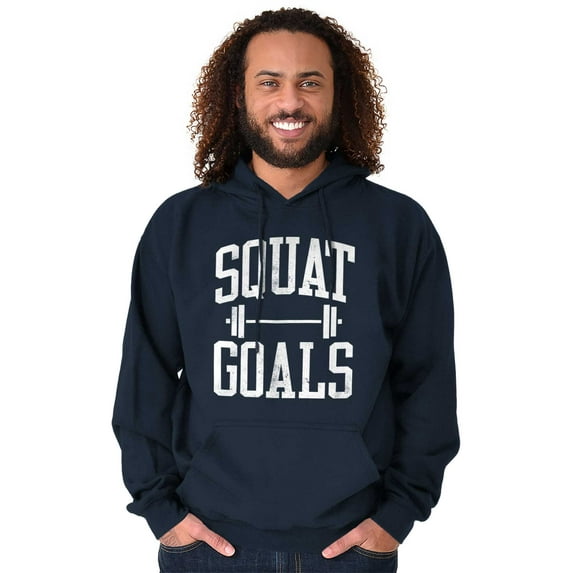 Squat Goals Workout Motivation Unisex Plus Fleece Graphic Hoodie Brisco Brands 3X