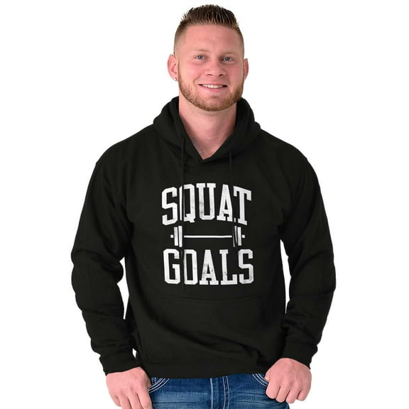 Squat Goals Workout Motivation Unisex Plus Fleece Graphic Hoodie Brisco Brands 3X