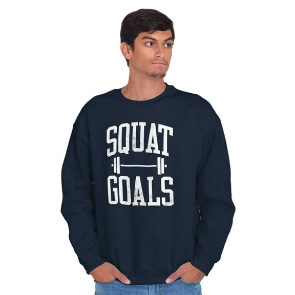 Squat Goals Workout Motivation Unisex Plus Fleece Graphic Sweatshirt Brisco Brands 3X