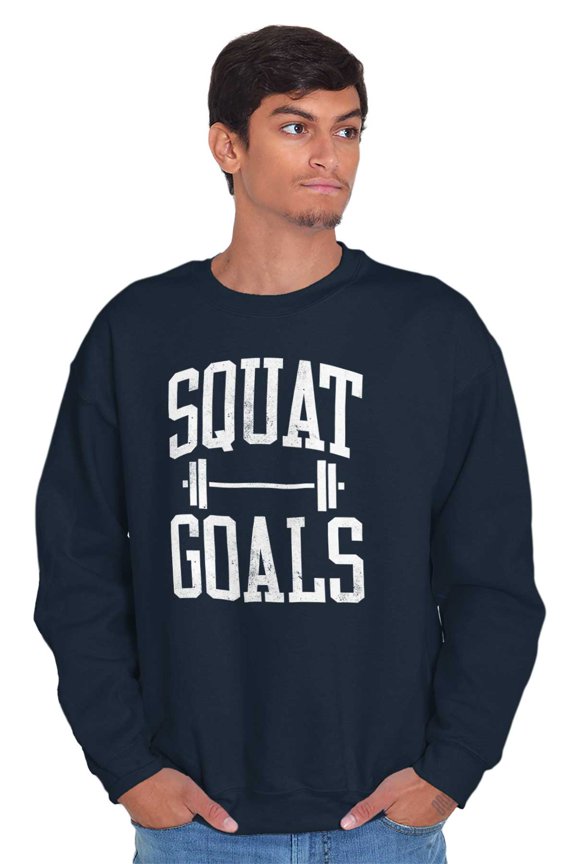 Squat Goals Workout Motivation Unisex Plus Fleece Graphic Sweatshirt Brisco Brands 3X