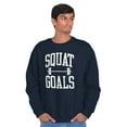 thumbnail image 1 of Squat Goals Workout Motivation Unisex Plus Fleece Graphic Sweatshirt Brisco Brands 4X, 1 of 5