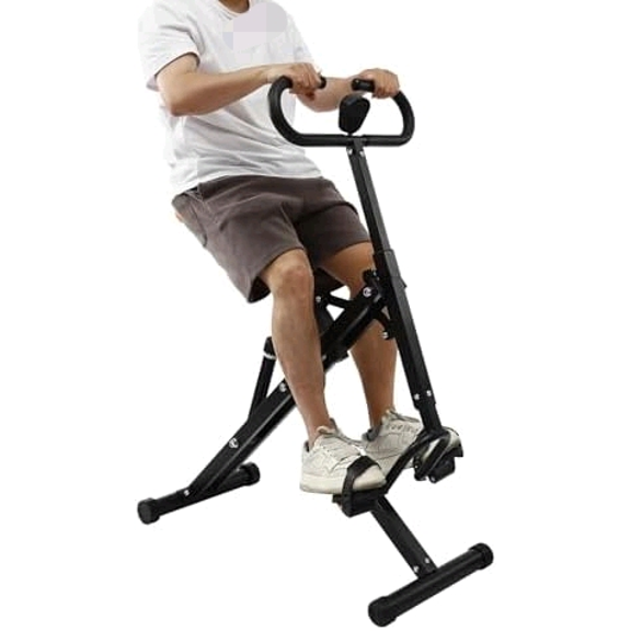 Squat Machine for Home Gym, Rowing Machine with 12 Resistance Adjustment, Handle Height Adjustable Squat Assist Trainer with LCD Display, 265Lbs Capacity Squat Fat-Burning Muscle Fitness Equipment