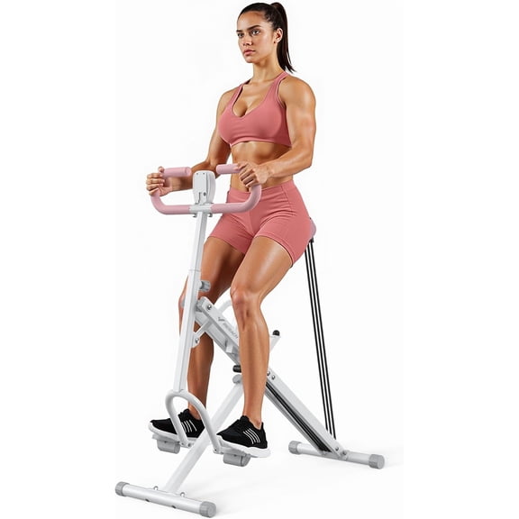 Squat Machine, MERACH R07 2 in 1 Squat Rowing Machine, Easy Setup & Foldable Exercise Equipment, Glute Trainer Machine, Glutes & Leg Home Workout Machine