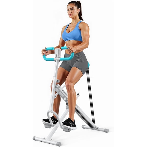 Squat Machine, MERACH R07 2 in 1 Squat Rowing Machine, Easy Setup & Foldable Exercise Equipment, Glute Trainer Machine, Glutes & Leg Home Workout Machine