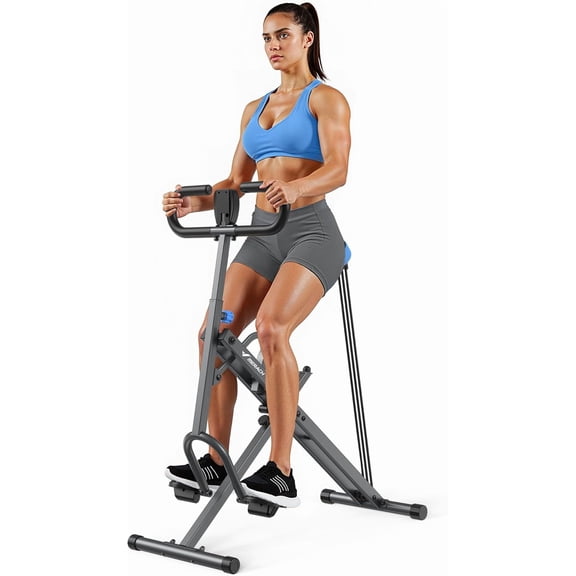 Squat Machine, MERACH R07 2 in 1 Squat Rowing Machine, Easy Setup & Foldable Exercise Equipment, Glute Trainer Machine, Glutes & Leg Home Workout Machine