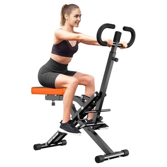 Squat Machine for Home Gym, Rowing Squat Assist Trainer, Adjustable Resistance, Full Body Workout, Glutes and Legs Training, 330lbs Weight Capacity