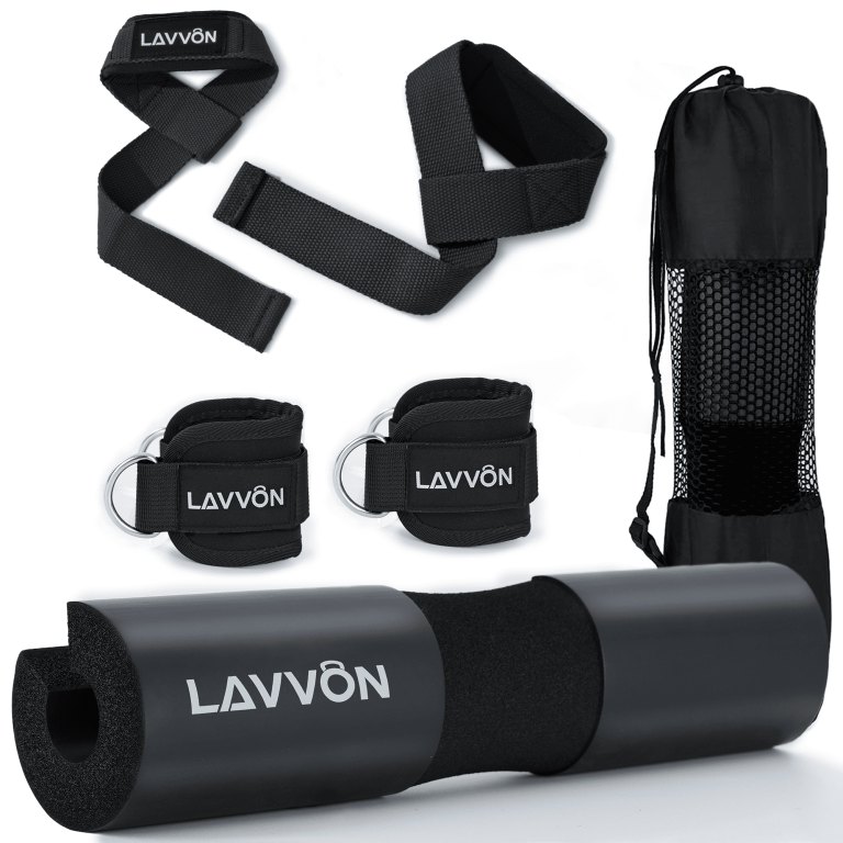 Set Coussin Barbell Squat Pad + Sangles Cheville Et Poignet - Protection Confortable Pour Entraînement Musculation