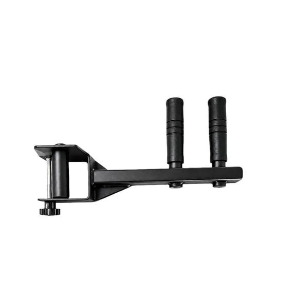 Squat Rack Dip Attachment, Textured Steel Grip Arm with Hand Tightening Knobs, Compact Support for Chest Triceps Training
