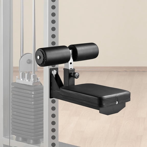 Squat Rack Mounted High Pull Down with Leg Stop, Removable Adjustable Accessory, LAT Pull Seat Attachment for Pulldown Station