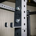 thumbnail image 1 of Rack Mounted  Barbell Storage Hanging USA Made Steel Barbell Holder for 3x3 Uprights with 5/8 Holes Vertical Squat Rack Attachment, 1 of 7