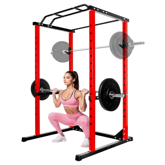SHENCAIOU  Squat Rack with 1200 Lbs Capacity and 2"x2" Square Frame for Home Fitness, Home Gym Activity Space, Home Gym Room