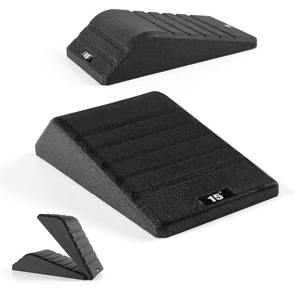Squat Wedge Block 2 count Non Slip Professional Ramp - 550 LBS Weight Capacity - Slant Board for Stretching - Stretcher Slant Board - Yoga Blocks