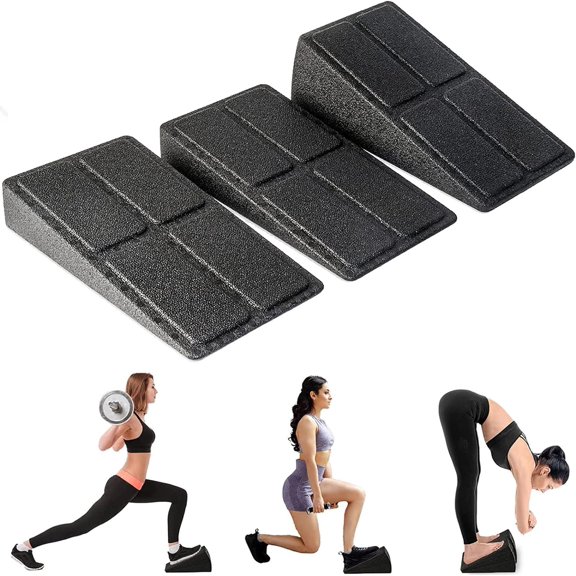 Squat Wedge Blocks, Slant Board for Calf Stretching, Adjustable 3 Pcs Foot Stretcher Incline Board for Plantar Fasciitis, Adjustable Foam Incline Board Leg Exercise Calf Raise
