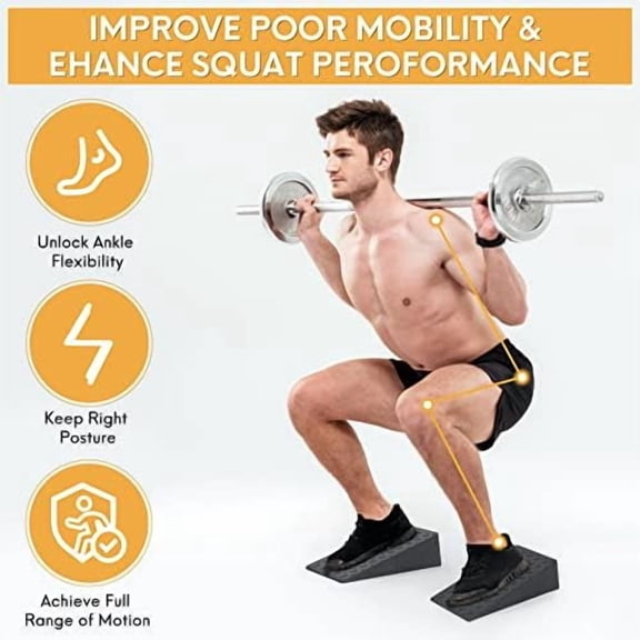 Squat Wedge Slant Board for Squats Non-Slip Squat Wedge Blocks Improve Squat and Strength Performance Calf Stretcher for Physical Therapy Foot Stretcher