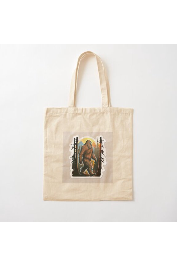 Squatch Canvas Tote Bags, Reusable Shopping Bag