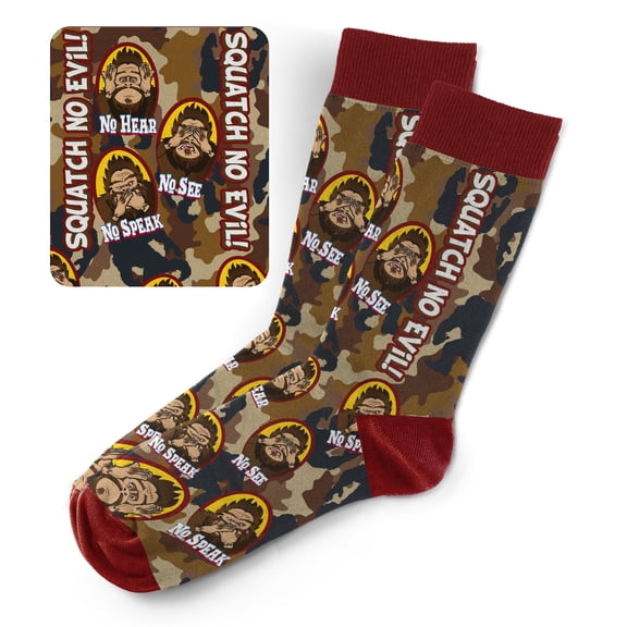 Squatch Socks - Funny Novelty Sock Set, Bigfoot Socks, Fun Unisex Socks